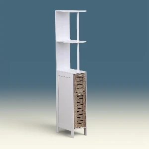 Meuble colonne mdf blanc